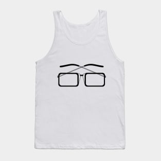 Black Square Spectacles Tank Top